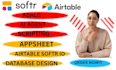 airtable softr io, adalo, ai agent, appsheet,scripting, database design