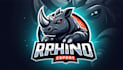 make unique rhino logo with tshirt design and free revisions