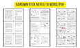 manually type handwritten notes, scanned PDF to word with formatting