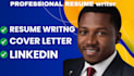 write, create, design, rewrite, edit your resume, CV, cover letter, and linkedin