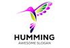 do wonderful flying hummingbird sky mascot logo design