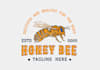 make modern honey bee logo for your business