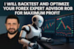 backtest, optimize forex expert advisor robot for maximum profit