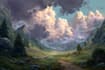 do fantasy background and landscape