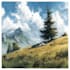 paint a watercolor and gouache landscape illustration