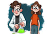 design a 2d cartoon character