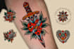 create awesome old school tattoo style design