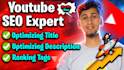 youtube channel management SEO titles, uploads, thumbnails