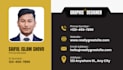 create luxury and minimalist business card with qr code