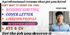 provide resume writing, cover letter and linkedin services