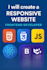 responsive frontend websites using HTML, CSS, javascript, react, and bootstrap