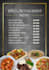 do the creative design and promotional food menu