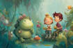 children book illustrations and children book cover