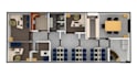 create realistic 3d floor plan layout for home or apartment