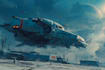 sci fi art, spaceship and illustration