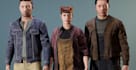 model 3d modular character,xgen hair, ue5 warrior, photo to 3dmodel,,pbr texture