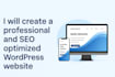 create a professional and SEO optimized wordpress website