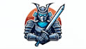 design samurai, robot, knight, sword, warrior, logo with unlimited revision