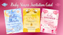 design a baby shower or baby name invitation card