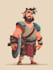 draw 2d game art military character design