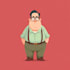 create flat funny cartoon character mascot