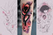 illustration for anime tattoo in color