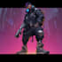 design cyberpunk and fantasy character splash art