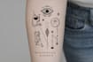 create minimalist line art tattoo with my style