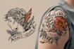create minimalist line art tattoo with my style