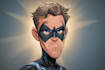 design premium superhero caricature character
