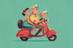 draw retro vintage illustration cartoon character