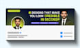 design custom linkedin banner, profile picture, featured sections