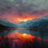 paint landscape in real oil painting on canvas