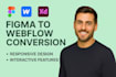 do professional webflow, website design, figma to webflow, responsive ecommerce