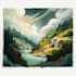 paint a watercolor and gouache landscape illustration