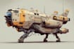 create sci fi vehicle design and spaceship concept art