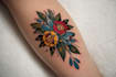 make old school or traditional style tattoo logo design