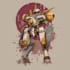 desing a unique mecha robot illustration