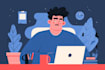 design 2d flat modern vector illustration for landing web