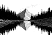 draw simple black and white illustration