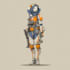 do cyberpunk, sci fi, robot, mecha character concept art