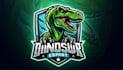 make unique dinosaur logo with t shirt concept