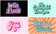 create a custom typography, wordmark, or vintage retro logo