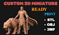 design and sculpt custom dnd miniature tabletop model and 3d printable stl files