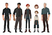 character turnarounds and reference sheets with cocept art