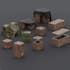 create low poly 3d props pack for games, unity or unreal