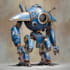 custom futuristic mecha robot character art