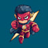 design mascot superhero character and superhero logo