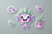 draw cute cartoon character, mascot, stickers