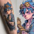 make comic cartoon anime tattoo design